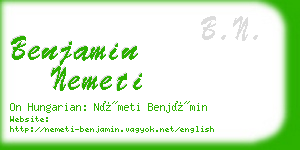 benjamin nemeti business card